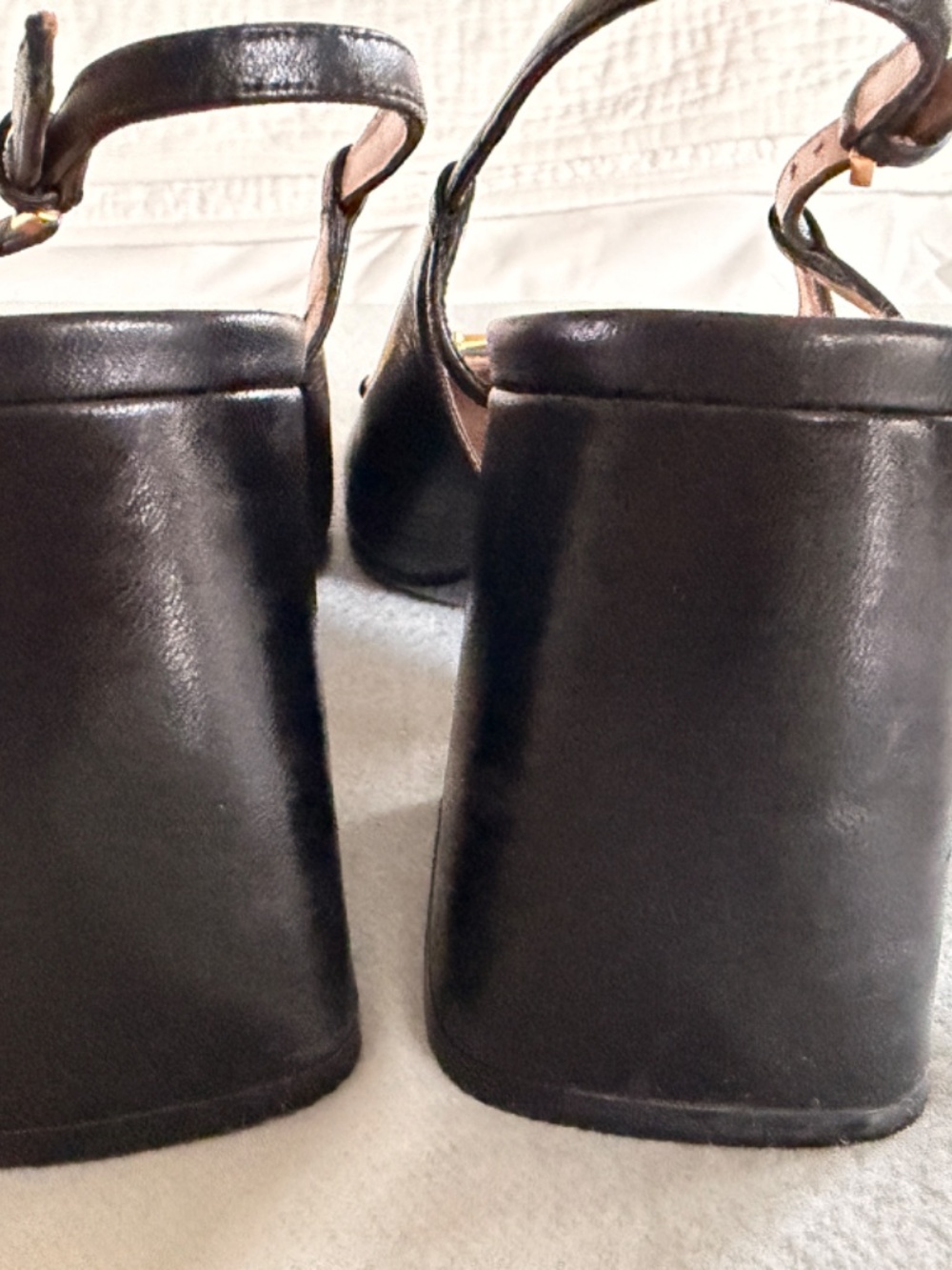 Gucci Malaga Kid Horsebit 75mm black slingback pump in black Size 38.5 - Picture 4 of 5